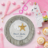 Rustige driftwood en dollair huwelijk papieren bordje (Feest)