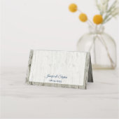 Rustige driftwood en dollair huwelijk plaatskaartje (Achterkant)