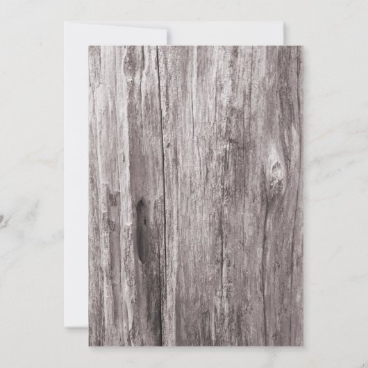 Rustige Driftwood Retirement Party Kaart (Achterkant)