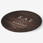 Rustige Drink van Barn Wood en gehuwd Papieren Bordje (Gekanteld)