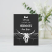 Rustige Drink Zwarte Begroting Gehuwde Bull Skull (Staand voorkant)