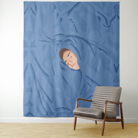 Rustige Dromen: Vreedzame Slaap Wandkleed (In situ)