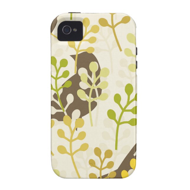 Rustige dunne zwandige vogelstand-barstpatroon Case-Mate iPhone case (Achterkant)