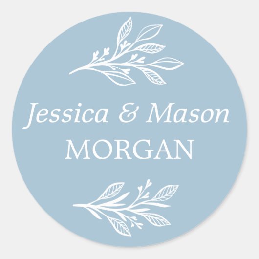 Rustige Dusty Blue Envelope-zegels - voor Stickers (Voorkant)