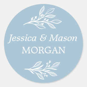 Rustige Dusty Blue Envelope-zegels - voor Stickers