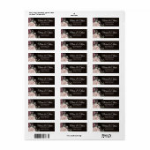 Rustige Dusty Roos Flowers Hout Etiket (Full Sheet)