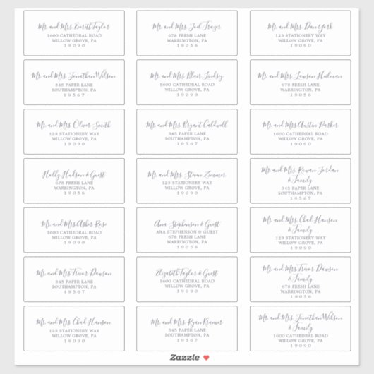 Rustige Earth Coordinate Guest Adresetiketten Sticker (Vel)