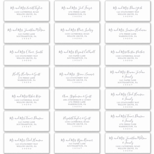 Rustige Earth Coordinate Guest Adresetiketten Sticker (Voorkant)