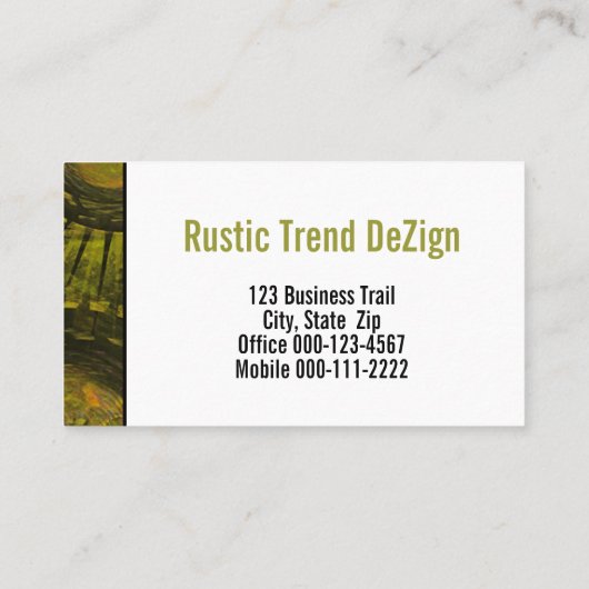 Rustige Earth Tone Global Rays Abstract Visitekaartje (Achterkant)
