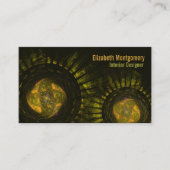 Rustige Earth Tone Global Rays Abstract Visitekaartje (Voorkant)