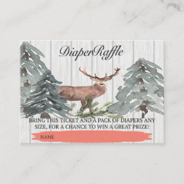 Rustige Een Deer is bijna hier dikker Raffle Ticke Informatiekaartje
