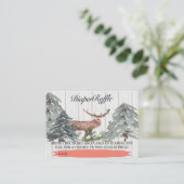 Rustige Een Deer is bijna hier dikker Raffle Ticke Informatiekaartje (Staand voorkant)