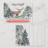 Rustige Een Deer is bijna hier dikker Raffle Ticke Informatiekaartje (Voorkant / Achterkant)