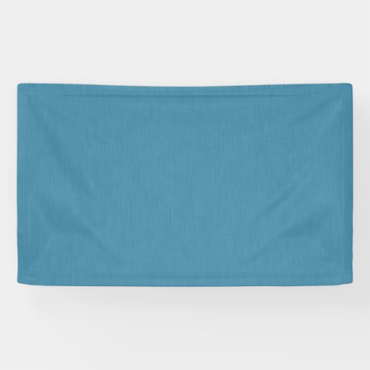 Rustige & eenvoudige blauwe linnen gestructureerde spandoek (Horizontaal)