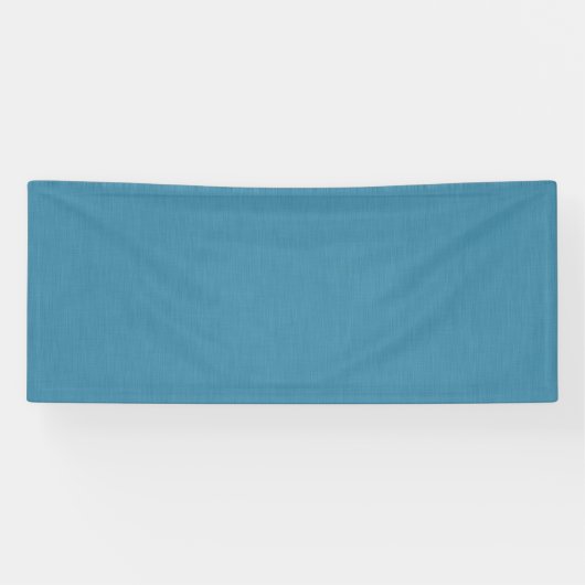 Rustige & eenvoudige Blauwe linnen gestructureerde Spandoek (Horizontaal)