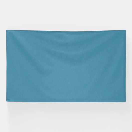 Rustige & eenvoudige Blauwe linnen gestructureerde Spandoek (Horizontaal)
