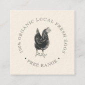 Rustige  eenvoudige Boerderij van kippen Vierkante Visitekaartje (Voorkant)