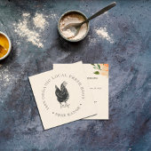 Rustige eenvoudige Boerderij van kippen Vierkante Visitekaartje