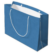 Rustige & eenvoudige effen blauwe textuur achtergr groot cadeauzakje (Achterkant Gekanteld)