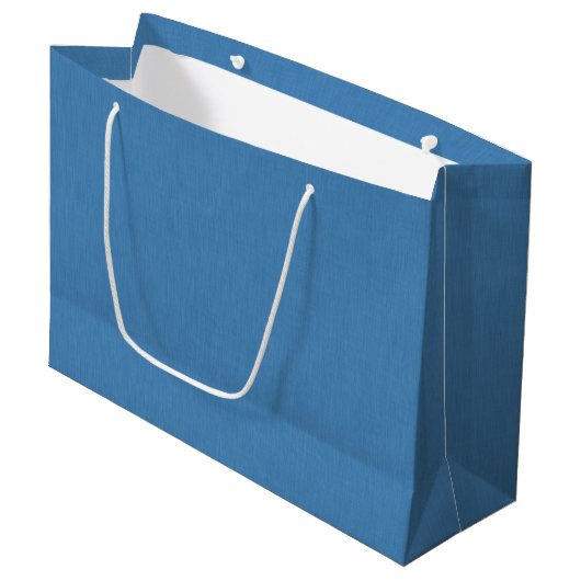 Rustige & eenvoudige effen blauwe textuur achtergr groot cadeauzakje (Voorkant Gekanteld)