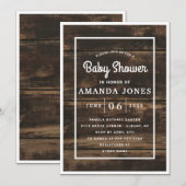 Rustige Eenvoudige elegante Baby shower van Barn W Kaart (Voorkant / Achterkant)