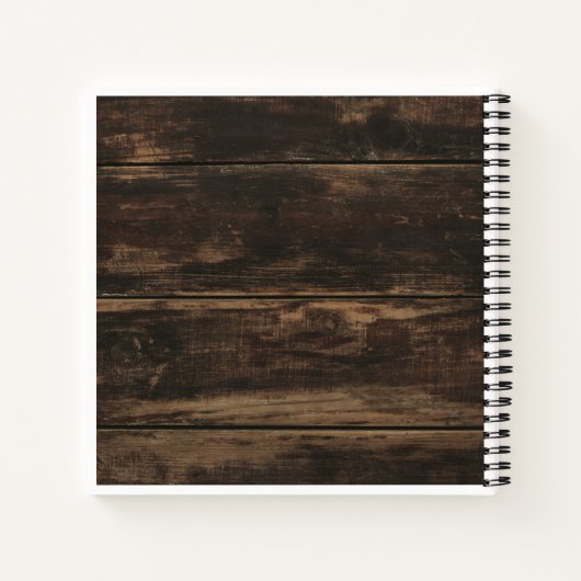 Rustige eenvoudige elegante bruinbruidbruinkast notitieboek (Achterkant)