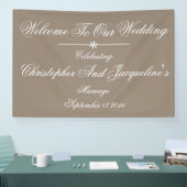 Rustige Eenvoudige elegante Welkomstachtergrond br Spandoek (Beurs)