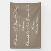 Rustige Eenvoudige elegante Welkomstachtergrond br Spandoek (Verticaal)