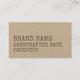 Rustige  Eenvoudige Homemade Handmade Kraft Visitekaartje