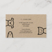 Rustige, Eenvoudige koetenhuisjes met stelpenkraft Visitekaartje (Achterkant)