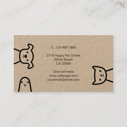 Rustige, Eenvoudige koetenhuisjes met stelpenkraft Visitekaartje (Achterkant)