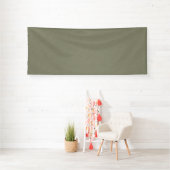 Rustige & eenvoudige olijfgroene textuur achtergro spandoek (Insitu)