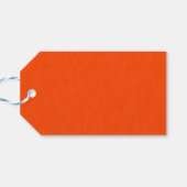 Rustige & eenvoudige oranje textuur achtergrond cadeaulabel (Achterkant Horizontaal)