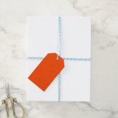 Rustige & eenvoudige oranje textuur achtergrond cadeaulabel (Met Touw)