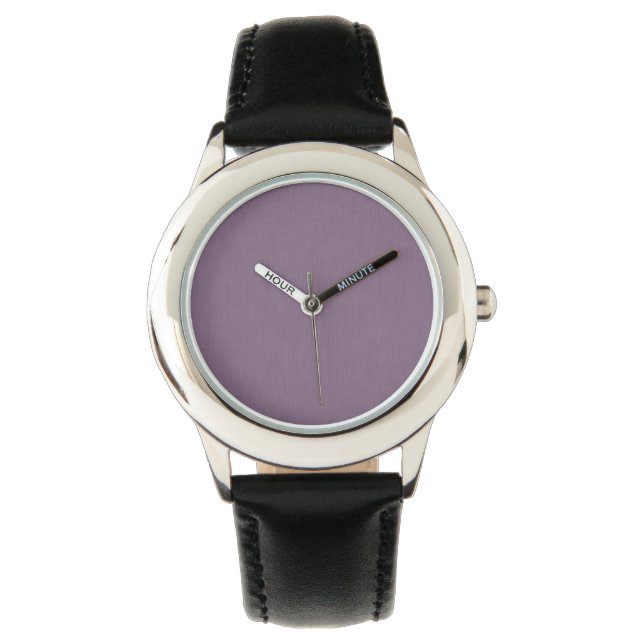 Rustige & eenvoudige paarse textuur achtergrond  horloge (Voorkant)