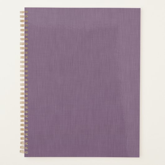 Rustige & eenvoudige paarse textuur achtergrond planner (Voorkant)