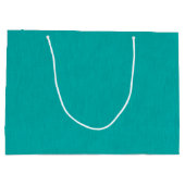 Rustige & eenvoudige Turquoise gestructureerde ach Groot Cadeauzakje (Achterkant)