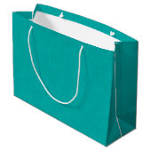 Rustige & eenvoudige Turquoise gestructureerde ach Groot Cadeauzakje (Achterkant Gekanteld)