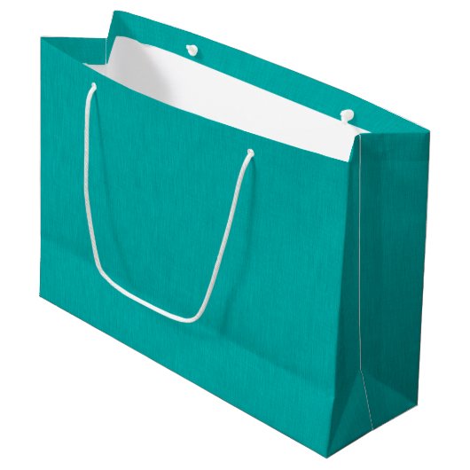 Rustige & eenvoudige Turquoise gestructureerde ach Groot Cadeauzakje (Voorkant Gekanteld)