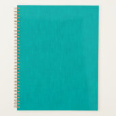 Rustige & eenvoudige Turquoise gestructureerde ach Planner (Voorkant)