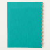 Rustige & eenvoudige Turquoise gestructureerde ach Planner (Achterkant)