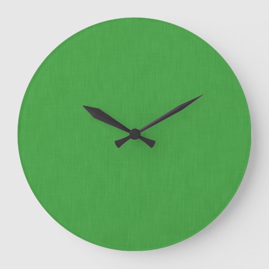 Rustige & eenvoudige visuele groene textuur achter grote klok (Voorkant)