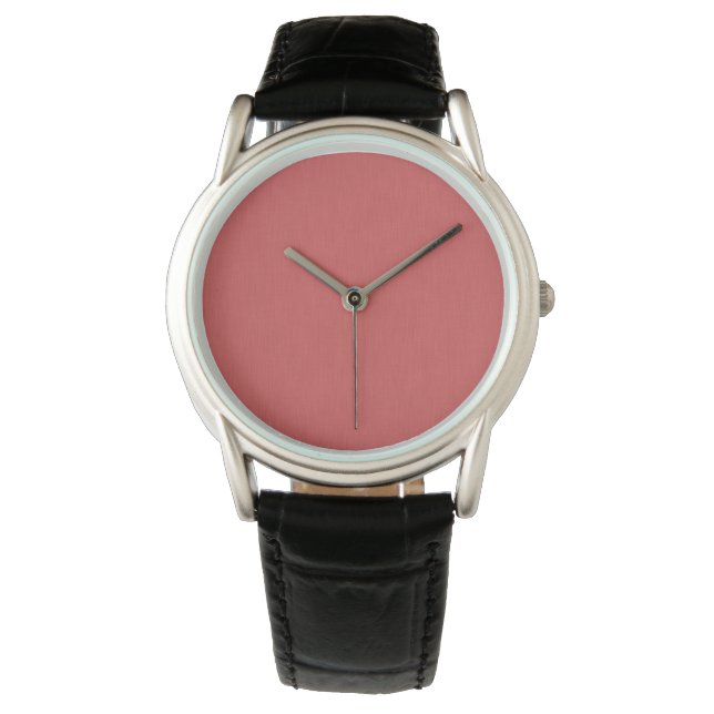 Rustige & eenvoudige visuele rode textuur achtergr horloge (Voorkant)