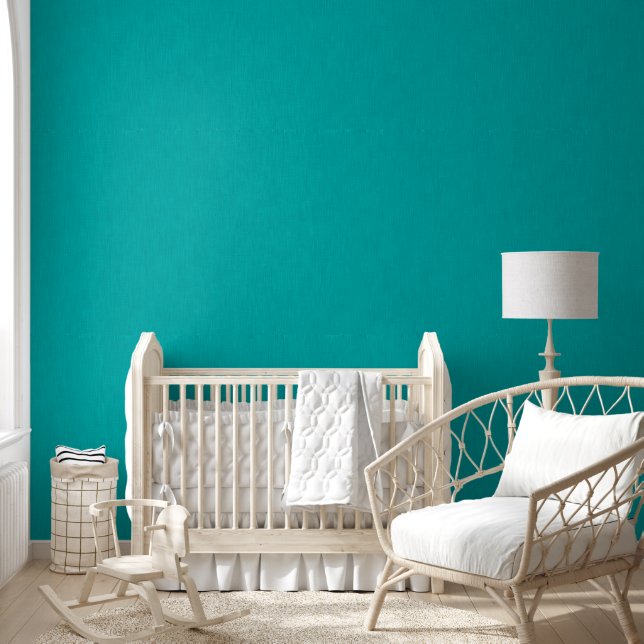 Rustige & eenvoudige visuele turquoise gestructure behang (Kinderen)