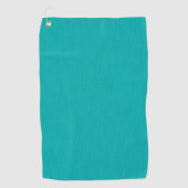 Rustige & eenvoudige visuele turquoise gestructure golfhanddoek (Voorkant)
