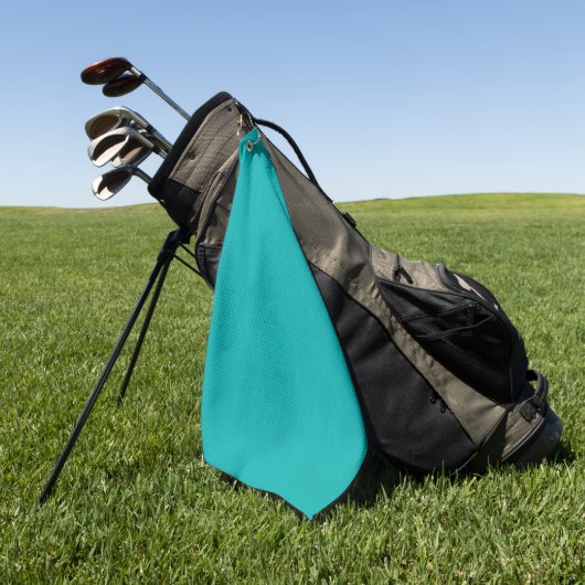 Rustige & eenvoudige visuele turquoise gestructure golfhanddoek (Groen)