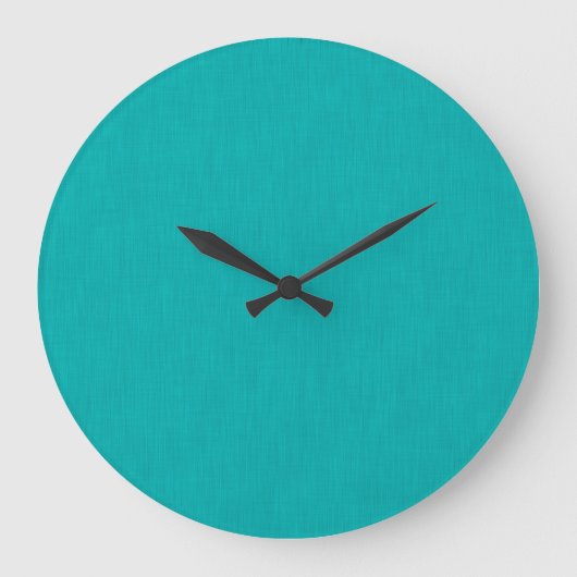 Rustige & eenvoudige visuele turquoise gestructure grote klok (Voorkant)