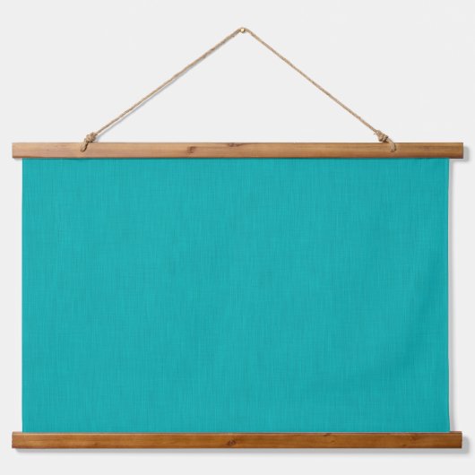 Rustige & eenvoudige visuele turquoise gestructure hangend wandkleed (Voorkant)