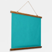 Rustige & eenvoudige visuele turquoise gestructure hangend wandkleed (Gebogen)