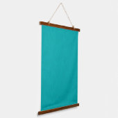 Rustige & eenvoudige visuele turquoise gestructure hangend wandkleed (Gebogen)